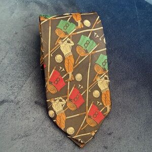 Hand Sewn Robert Talbott for Nordstrom Golf Motif Novelty Tie - Navy